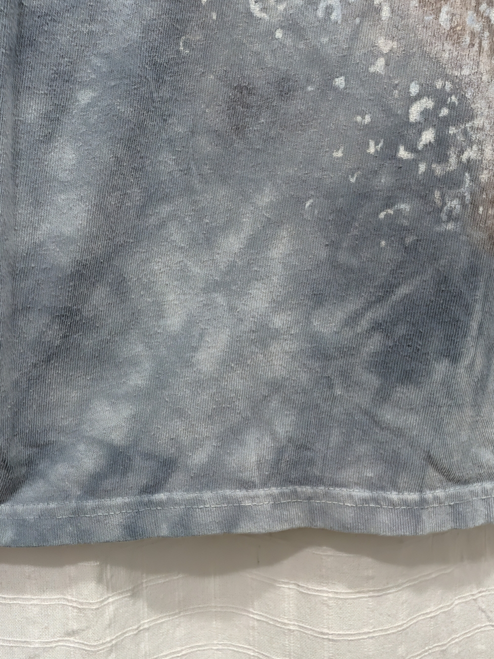 THE MOUNTAIN "SNOW PLOW WOLF" 2002 T Shirt XL Blue Tie Dye Y2K Grunge Streetwear - Picture 5 of 12